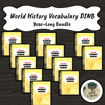 Preview of World History DINB Vocabulary Notebooks Set - 12 Notebooks Total
