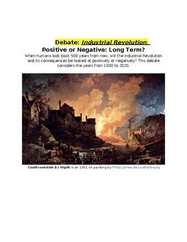 Preview of World History Debate: Industrial Revolution 500 Years from Now