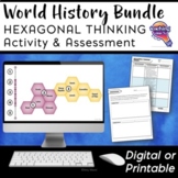 World History EDITABLE Hexagonal Thinking Activity BUNDLE 