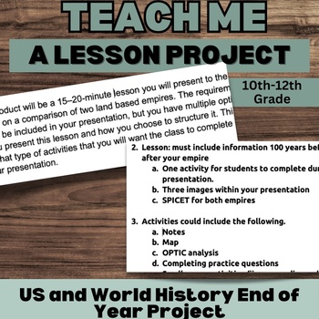 Preview of World History | End of Year Project | AP & Regular | Empires | 10th, 11th, 12th
