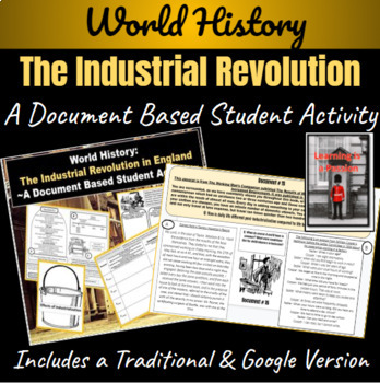 Preview of World History | England | Industrial Revolution | Document Based Activity