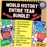 World History Entire Year Unit Plans Bundle!
