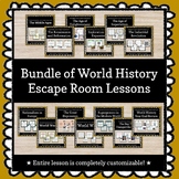World History Escape Room / Breakout Bundle (17 Games) w/D
