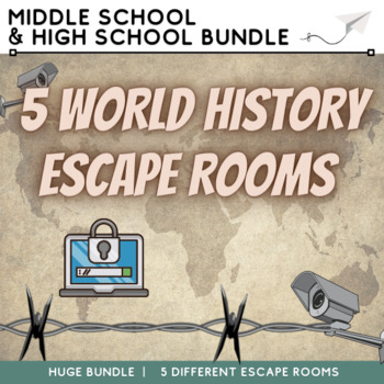 Preview of World History Escape Room Collection