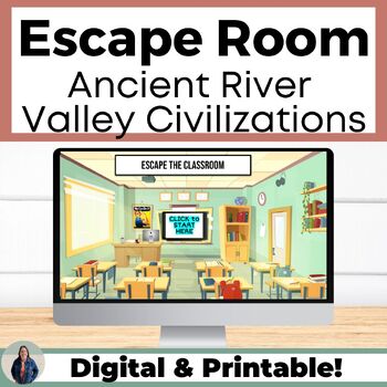 Preview of World History Escape Room for Ancient River Valley Civilizations