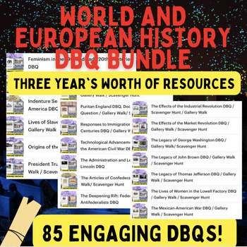 Preview of World History & European History DBQs Bundle