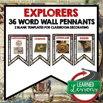 Preview of Explorers Word Wall  World History Word Wall Posters