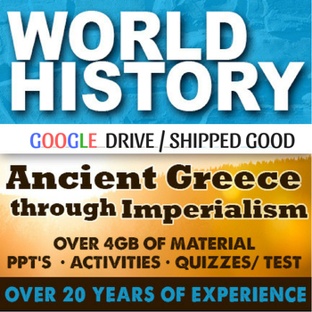 Preview of World History First Semester Ancient Greece-Imperialism Activities Bundle