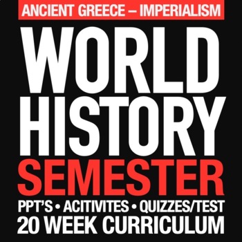 Preview of World History First Semester Greece-Imperialism Activities Bundle GOOGLE DRIVE