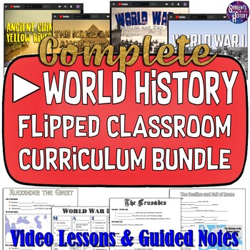 Preview of World History Flipped Classroom Bundle