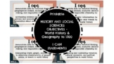 World History & Geography to 1500 Objectives - I Can Statements