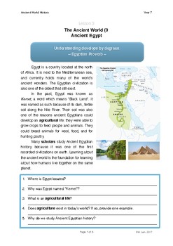 world history grade 7 lesson 3 ancient egypt by gordan s corner