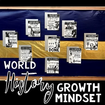 Preview of World History Growth Mindset Posters and Activity
