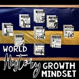 World History Growth Mindset Posters and Activity