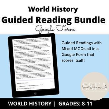 Preview of World History Guided/Close Reading Bundle