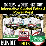World History Guided Notes PowerPoints BUNDLE, Digital Dis