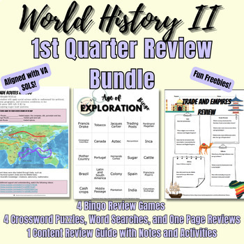 Preview of World History II 1st Quarter Review Bundle | Renaissance to Empires at 1500|