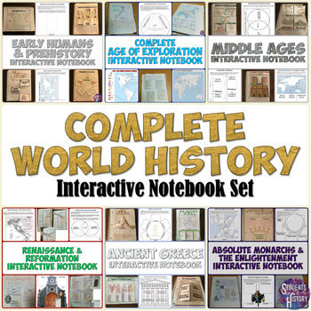 Preview of World History Interactive Notebook Bundle: Readings, Activities, Maps, Timelines