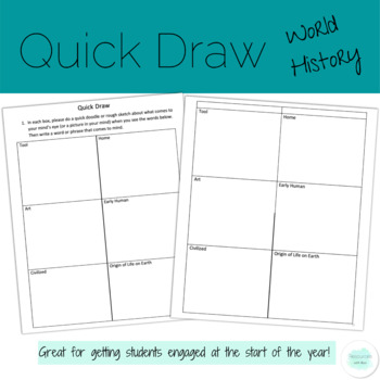 Preview of World History Introduction Hook - Quick Draw