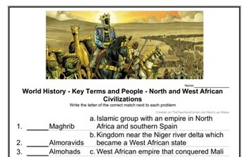 Preview of World History - Key Terms and People - (19) North and West African Civilizations