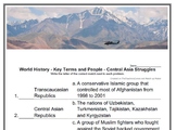 World History - Key Terms and People - (83) Central Asia S