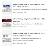 World History - Key Terms and People - (91-93) Global Secu