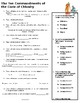 World History:Knights,Chivalry Codes of Conduct Guided Annotation Worksheet