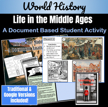 Preview of World History: Life in the Middle Ages | Feudalism | Document Analysis Activity