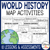 World History Map Activities Bundle | Google Classroom | P