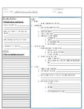 Preview of World History "Middle Ages" Cornell Notes packet