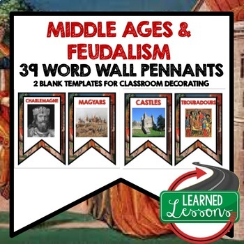 Preview of Middle AgesWord Wall  World History Word Wall Posters