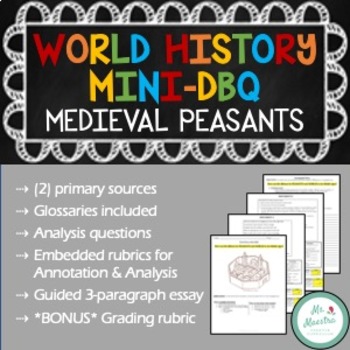 Preview of World History Mini-DBQ: Medieval Peasant Life