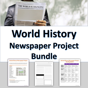Preview of World History Newspaper Project Bundle