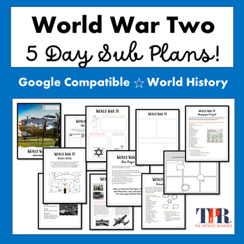 Preview of World History No Prep Five Day Sub Plans World War Two
