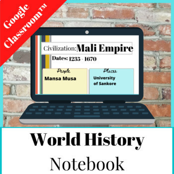 Preview of World History Notebook for Google Classroom™