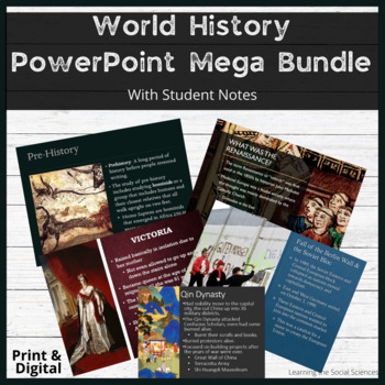 Preview of World History PowerPoint Mega Bundle: Multiple Formats & with Student Notes