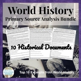 World History Primary Source Analysis BUNDLED SET! French 