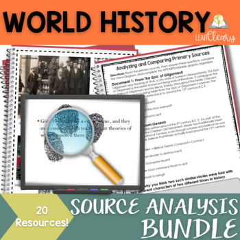 Preview of World History Primary and Secondary Source Analysis Bundle