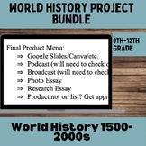 World History Project Bundle | Research | 1200-1800 |9th, 