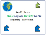 World History Puzzle Squares (Beginning - Exploration)- Gr