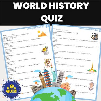 Preview of World History Quiz | World Cultures Trivia Quiz