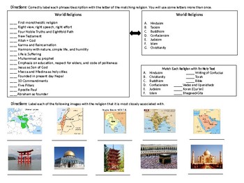 Preview of World History - Religion Review