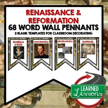 Preview of Renaissance and Reformation Word Wall World History Word Wall Posters