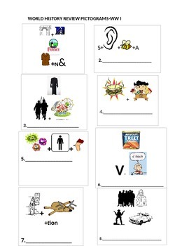Preview of World History Review-Pictograms
