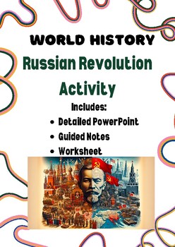 Preview of World History - Russian Revolution ( Powerpoint, Notes, Worksheet)