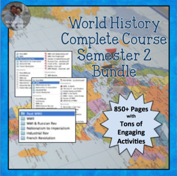 Preview of World History SEMESTER 2 COMPLETE UNITS Everything for World Civ Bundle