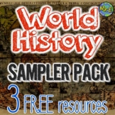 World History Sampler Pack: 3 Free Activities for World History!