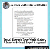 World History End of the Year or Semester Travel Research Project