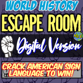 World History Sign Language DIGITAL Escape Room | Distance Learning
