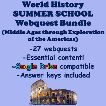 Preview of World History Summer School Bundle (Middle Ages through the Age of Exploration)